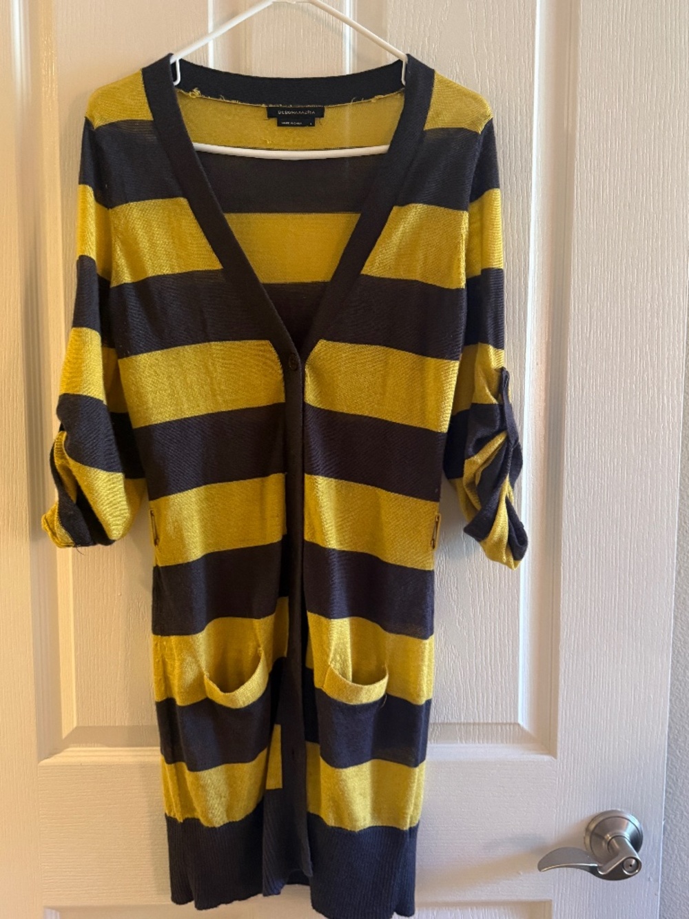 BCBG Max Azria Striped Lightweight Duster Cardigan – Size L